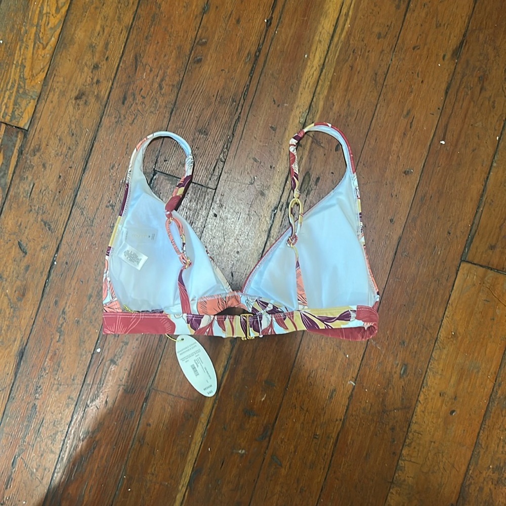 Mynah Padded Built in Bra Floral Bikini Halter Swimsuit Top - Picture 4 of 7